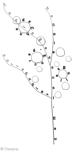 La Plume dans l'Eau, Bulles d'Encre de Chine sur le Papier de Soie.