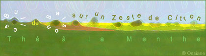 Thé à la Menthe, Sur un Zeste de Citron, Bulles de Saison.