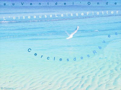 Cercles des rêves, l'oiseau se laisse flotter au vent de l'onde.